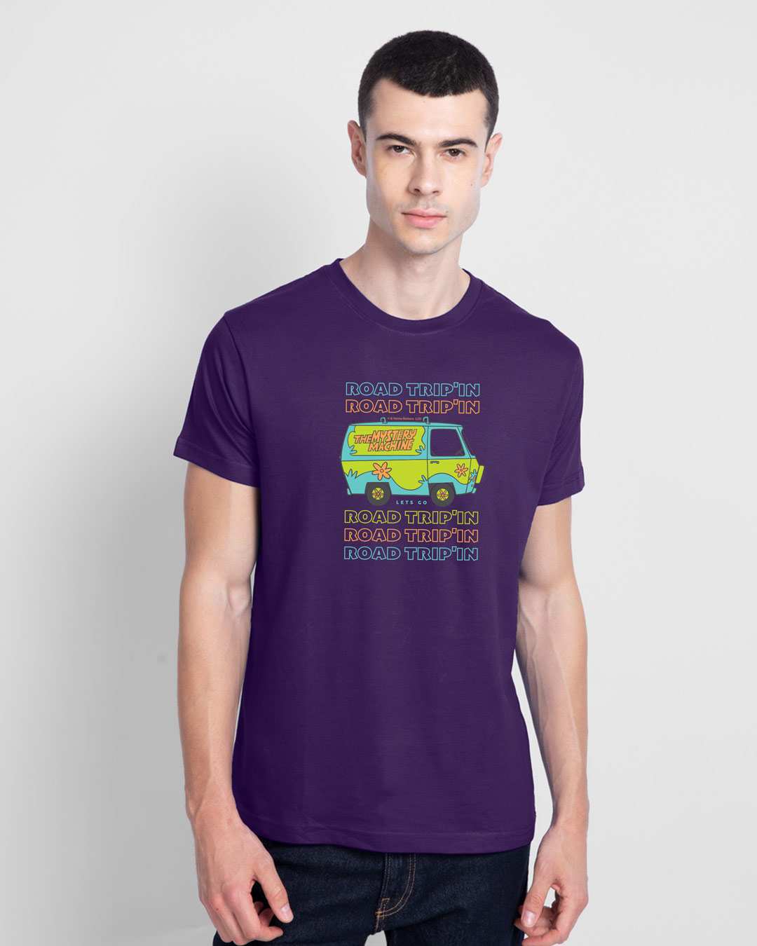 

Trip'in mystery machine Half Sleeve T-Shirt Parachute Purple Men' Printed T-Shirts Bewakoof.com