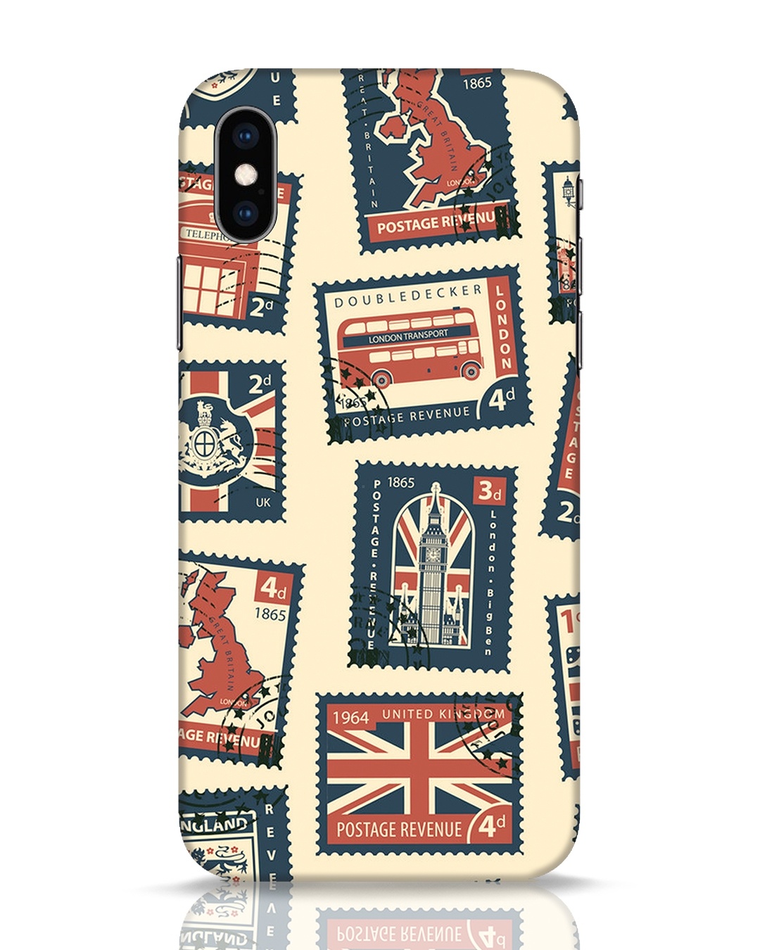 Buy Trip Stamps Designer Hard Cover for Apple iPhone XS Online in India