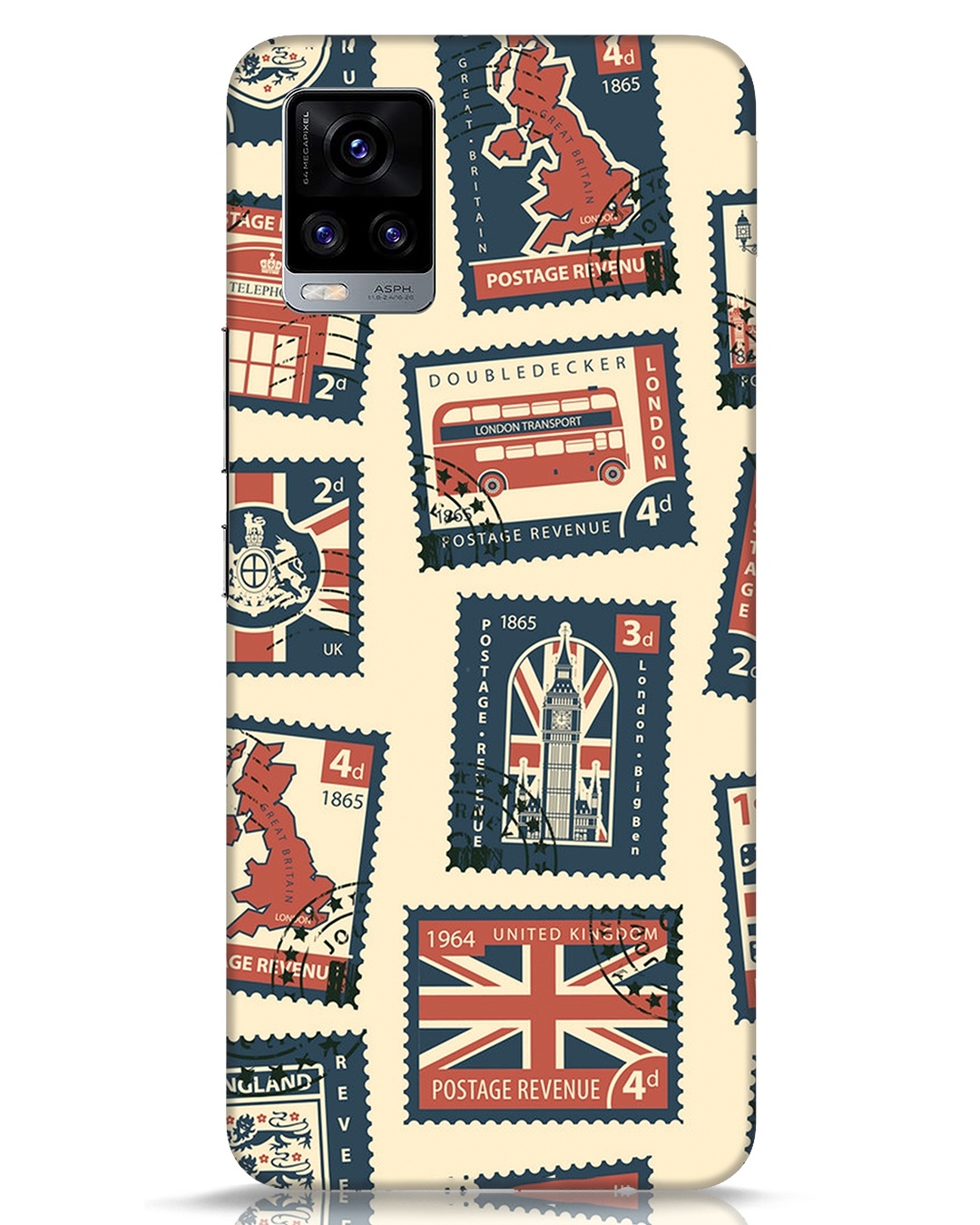 Buy Trip Stamps Designer Hard Cover for Vivo V20 Online in India at