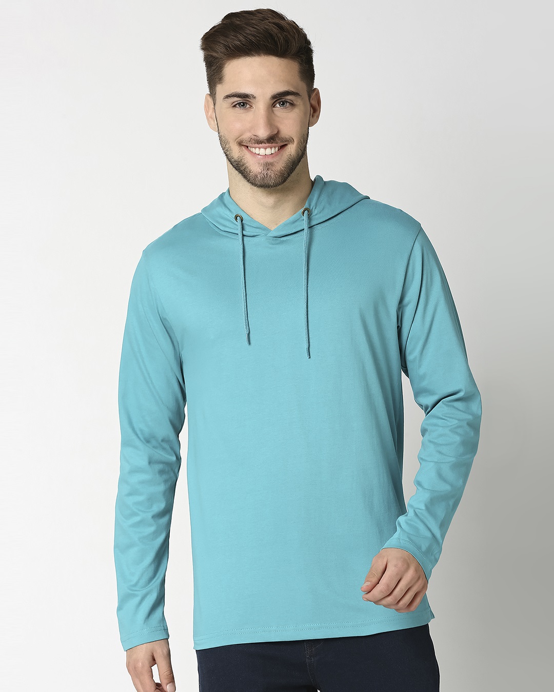 Shop Tropical Blue Full Sleeve Hoodie T-Shirt-Back