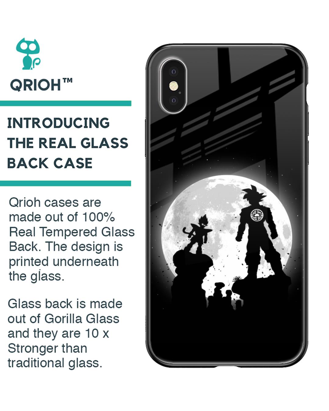 Shop True Saiyans Premium Glass Case for Apple iPhone XS (Shock Proof,Scratch Resistant)-Back