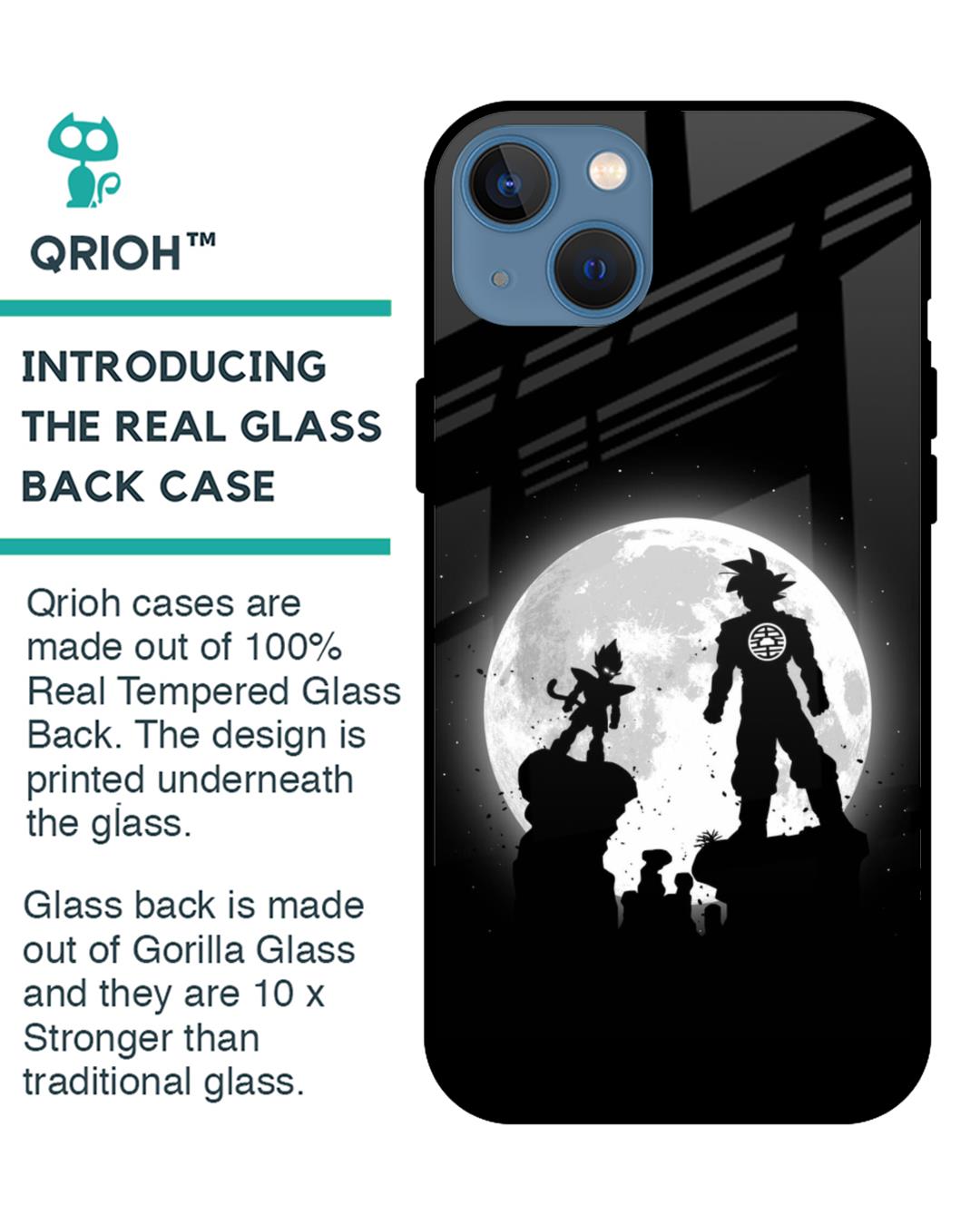 Shop True Saiyans Premium Glass Case for iPhone 13 mini (Shock Proof, Scratch Resistant)-Back