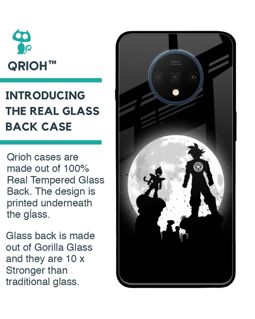 Shop True Saiyans Premium Glass Case for OnePlus 7T (Shock Proof,Scratch Resistant)-Back