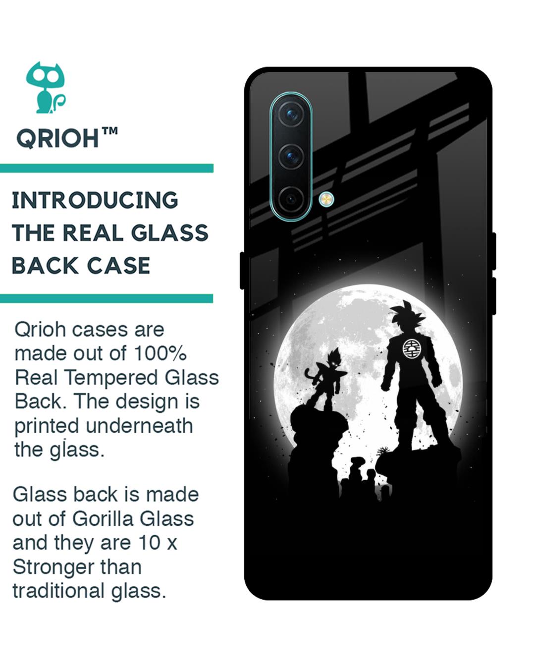 Shop True Saiyans Premium Glass Case for OnePlus Nord CE 5G (Shock Proof,Scratch Resistant)-Back