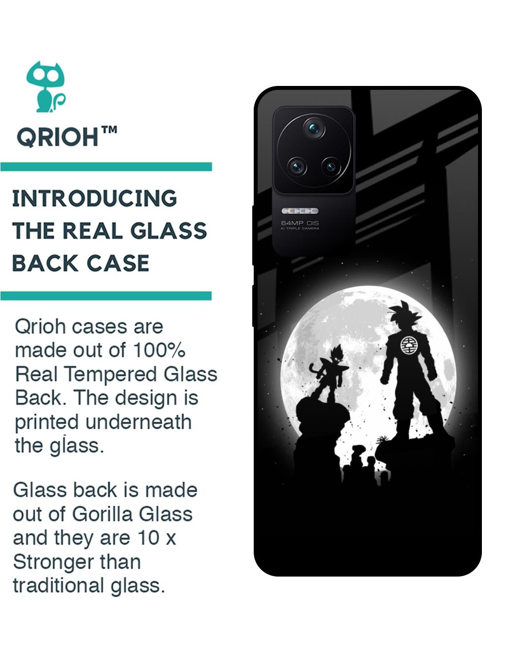 Shop True Saiyans Premium Glass Case for Poco F4 5G(Shock Proof, Scratch Resistant)-Back