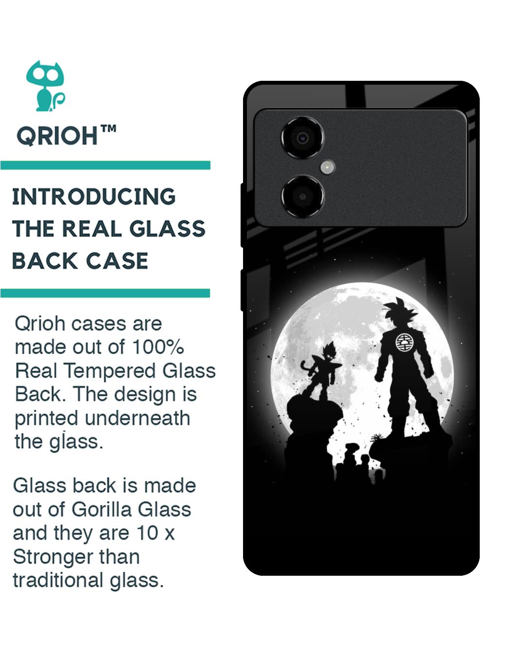 Shop True Saiyans Premium Glass Case for Poco M4 5G (Shock Proof,Scratch Resistant)-Back