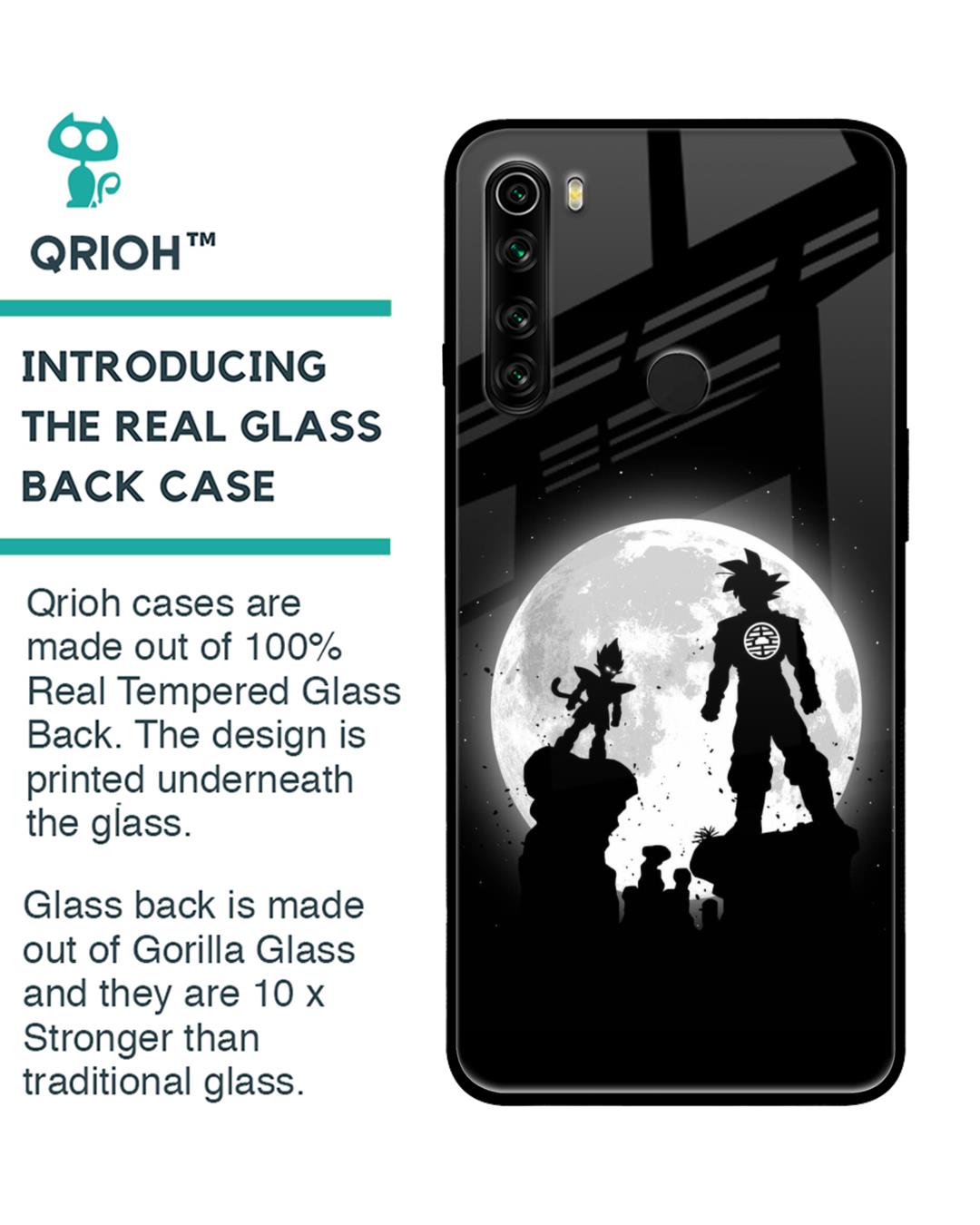 Shop True Saiyans Premium Glass Case for Redmi Note 8 (Shock Proof,Scratch Resistant)-Back