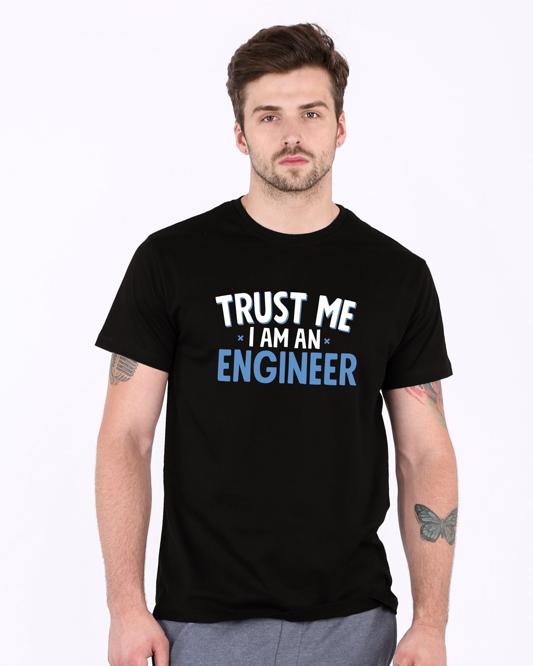 Shop Trust An Engineer Half Sleeve T-Shirt-Back
