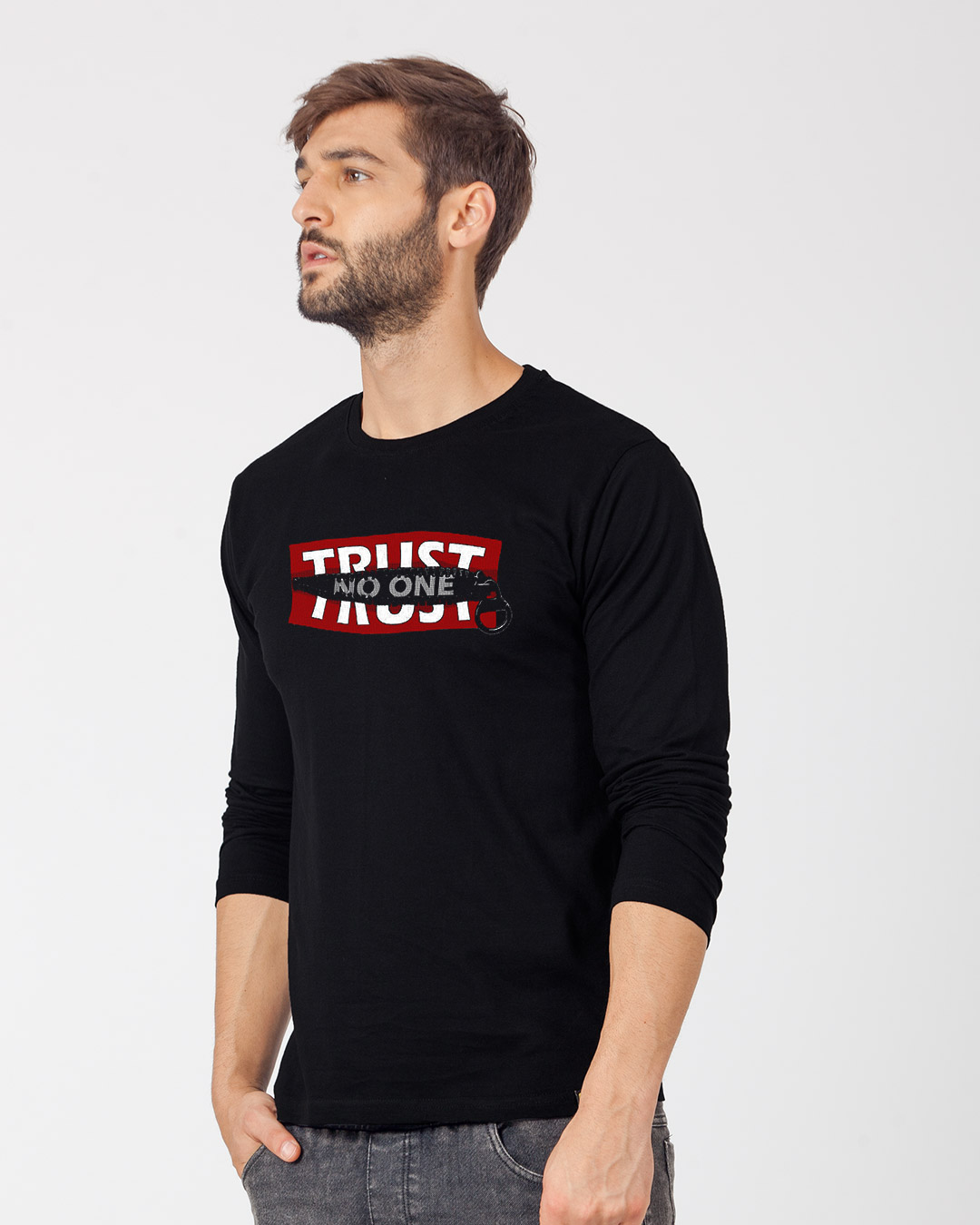 Shop Trust Chain Full Sleeve T-Shirt-Back