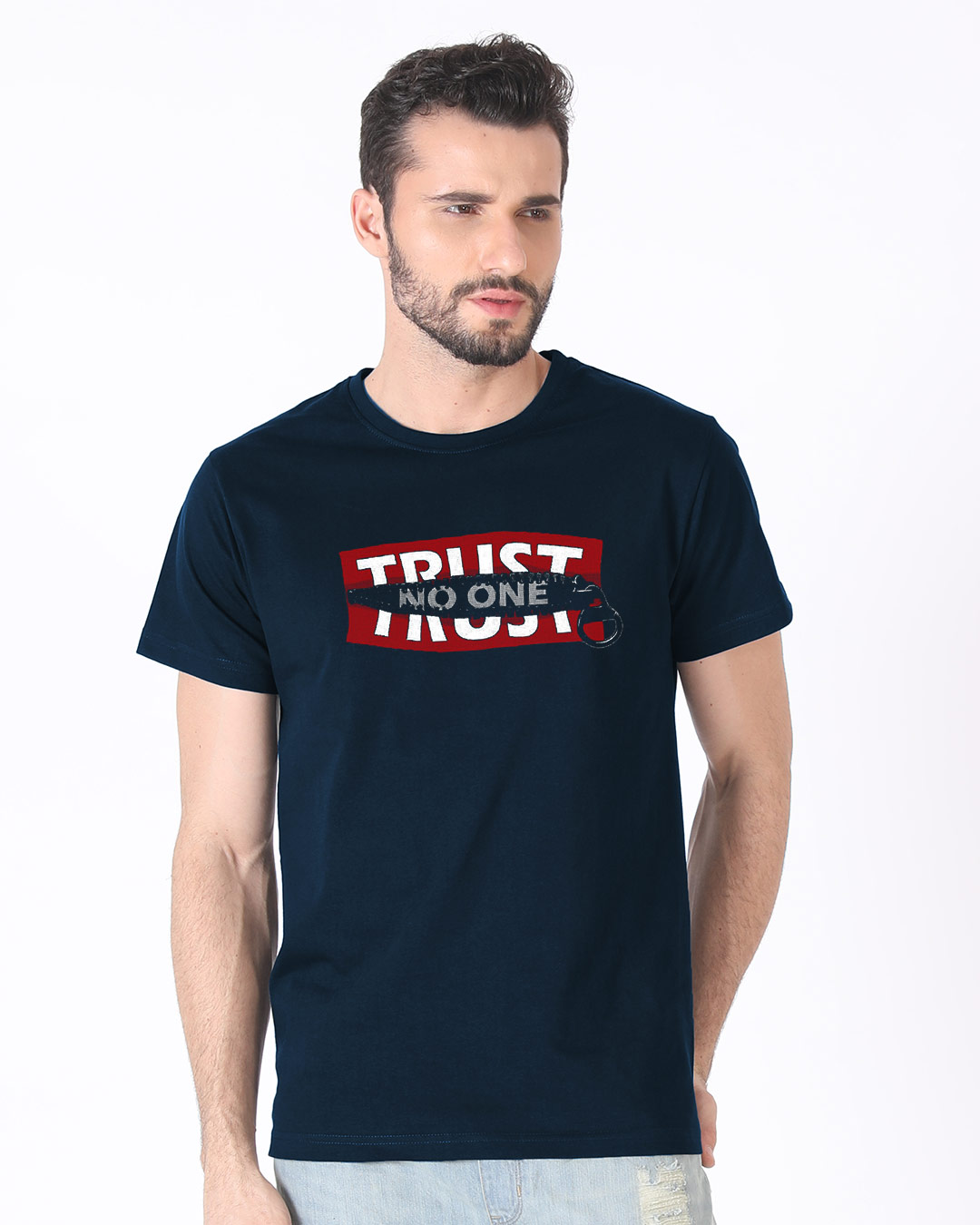 Shop Trust Chain Half Sleeve T-Shirt-Back