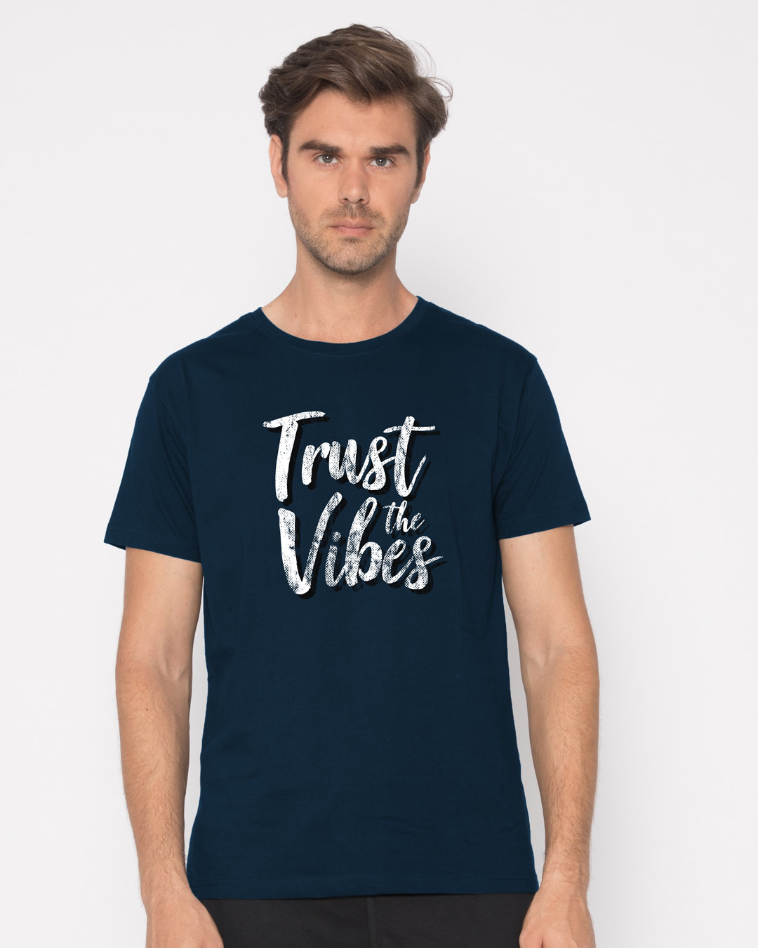 Shop Trust The Vibes Half Sleeve T-Shirt-Back