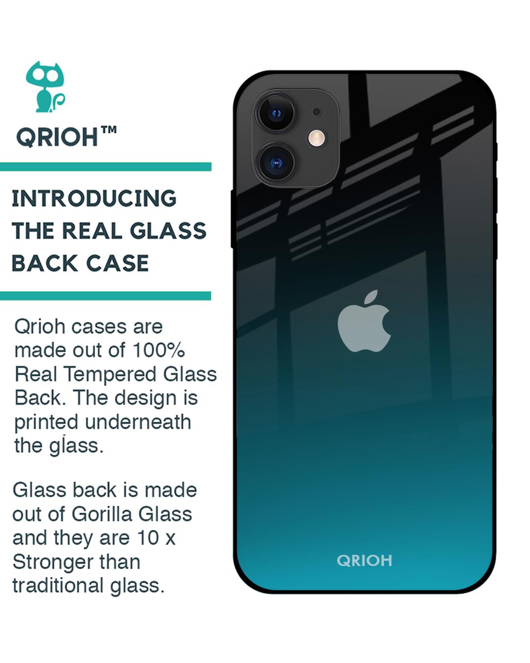 Shop Ultramarine Iphone 12 Mini Premium Glass Case (Gorilla Glass & Shockproof Anti-Slip Silicone)-Back