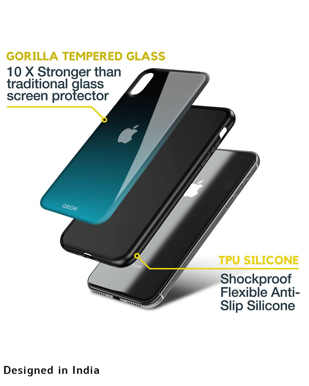 Buy Ultramarine Iphone 12 Pro Premium Glass Case (Gorilla Glass &  Shockproof Anti-Slip Silicone) Online in India at Bewakoof