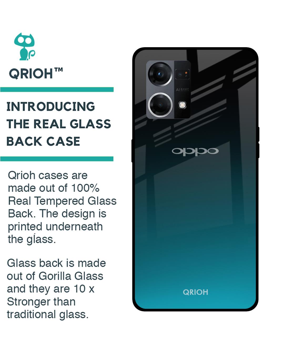 Shop Ultramarine Printed Premium Glass Cover for OPPO F21 Pro (Shockproof, Light Weight)-Back