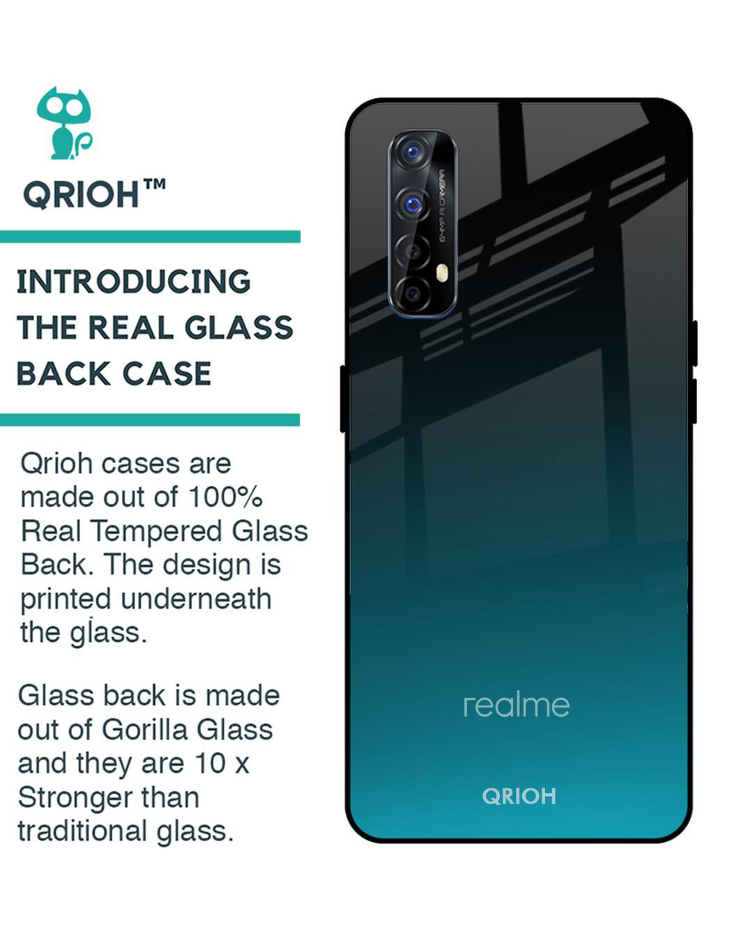 Shop Ultramarine Printed Premium Glass Cover for Realme 7 (Shock Proof, Lightweight)-Back