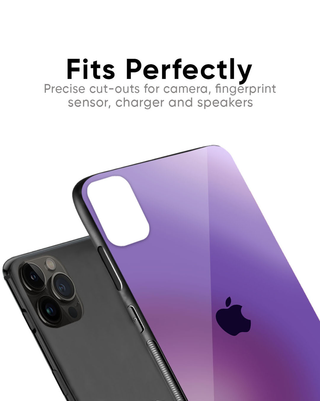 Shop Ultraviolet Gradient Premium Glass Case for Apple iPhone XR (Shock Proof, Scratch Resistant)-Back