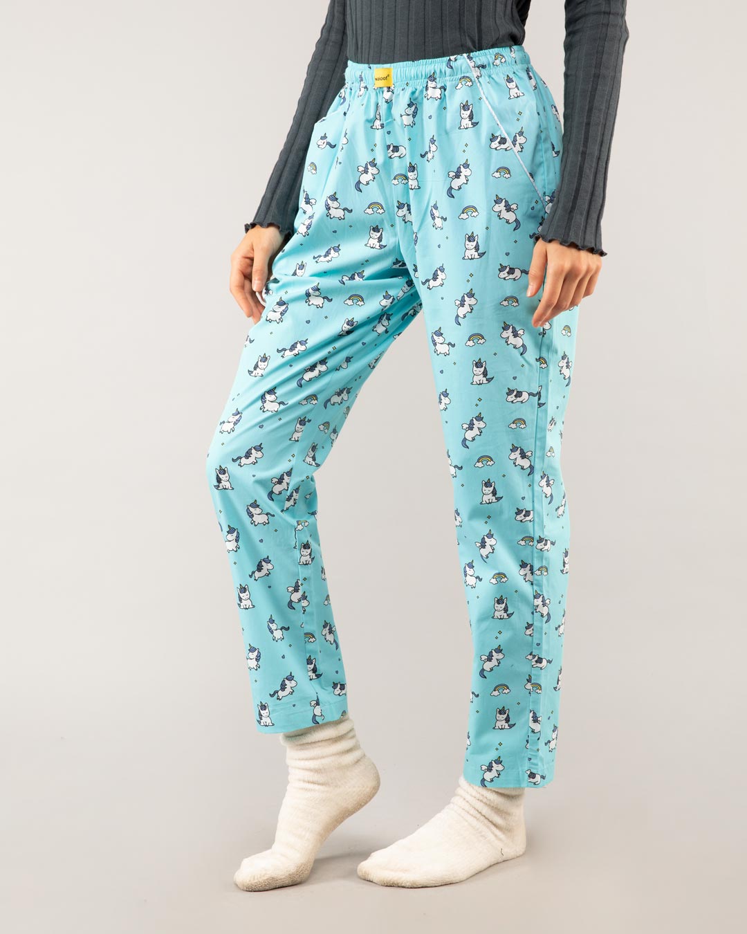 Shop Unicorns All Over Printed Pyjamas-Back