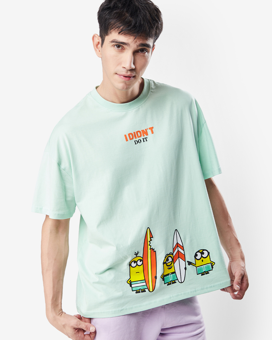 Shop Unisex Bird Egg Green Didn't Do It Graphic Printed T-shirt-Back