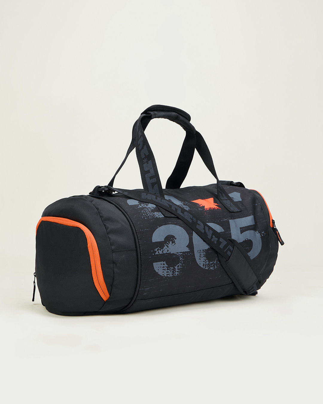 Shop Unisex Black 24 X 7 365 Typography Duffel Bag-Back