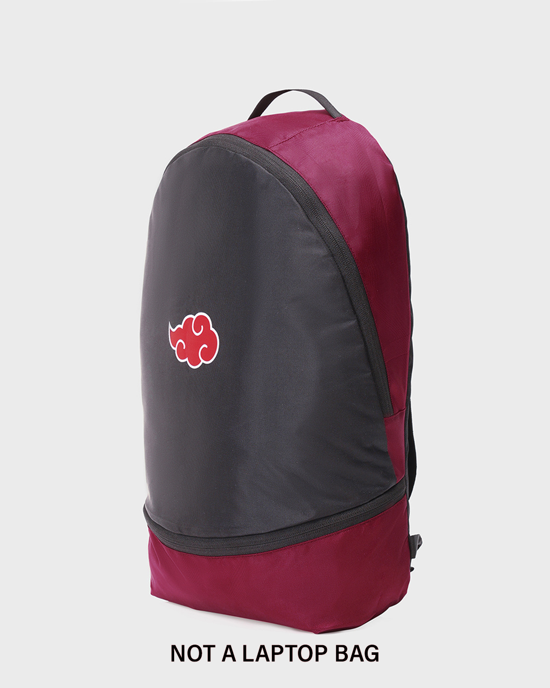 Shop Unisex Black Akatsuki Cloud Printed Small Backpack-Back