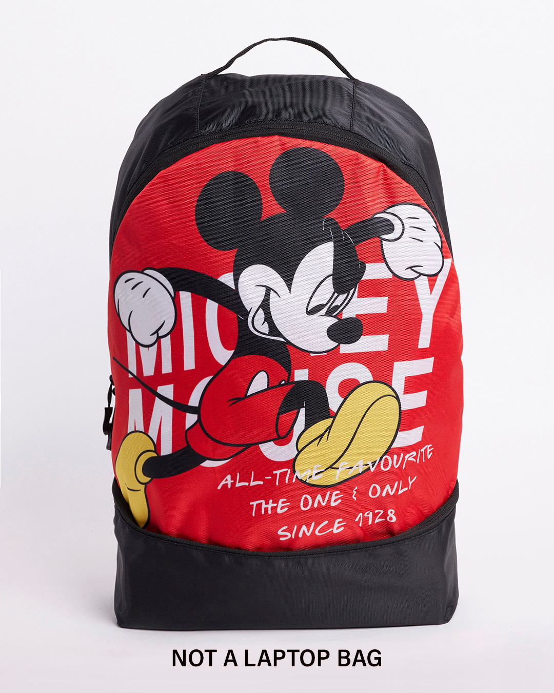 Shop Unisex Black All Time Mickey Printed Small Backpack-Back