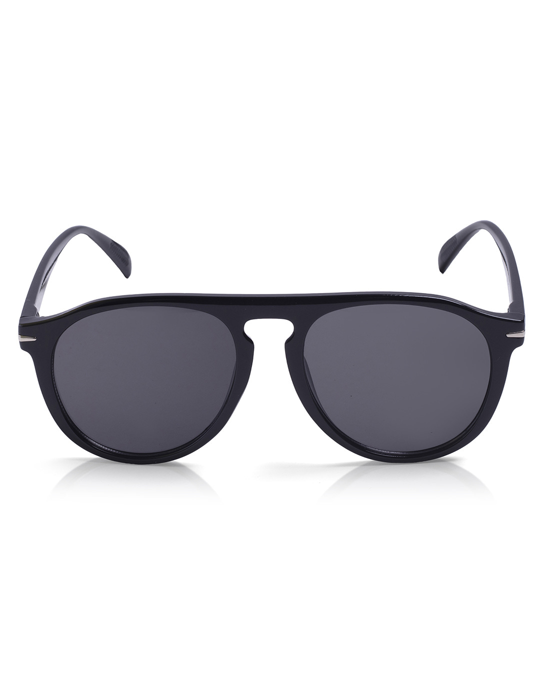 Shop Unisex Black Aviator UV Protected Lens Sunglasses-Back