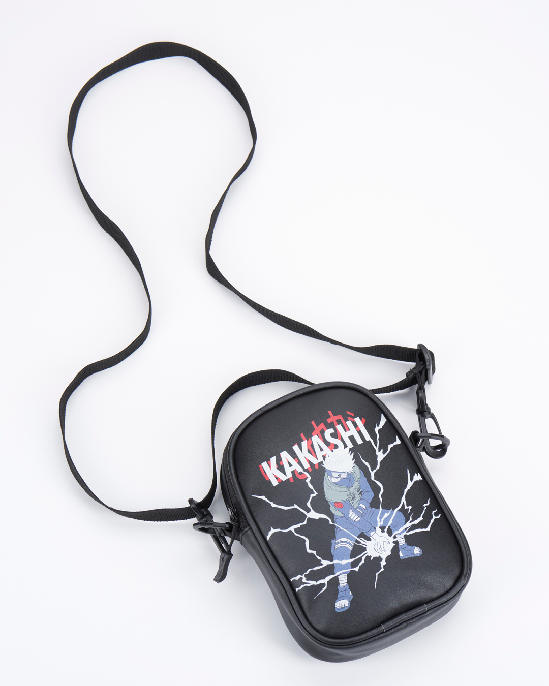 Shop Unisex Black Chidori Mini Graphic Printed Sling Bag-Back