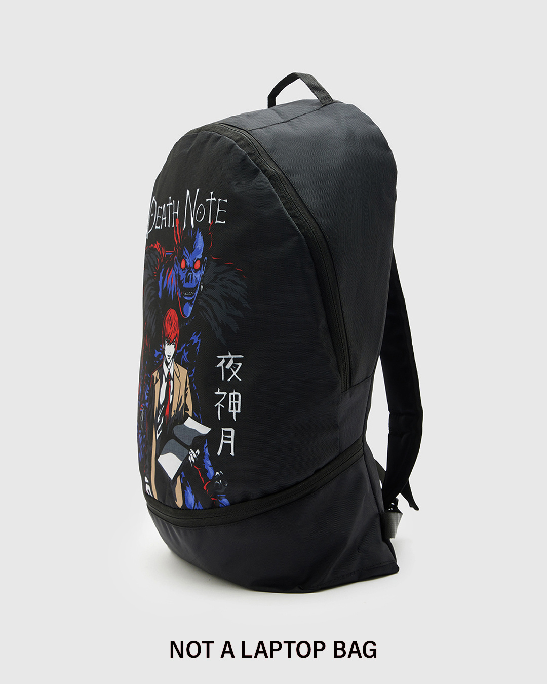Shop Unisex Black Death Note Small Backpack-Back