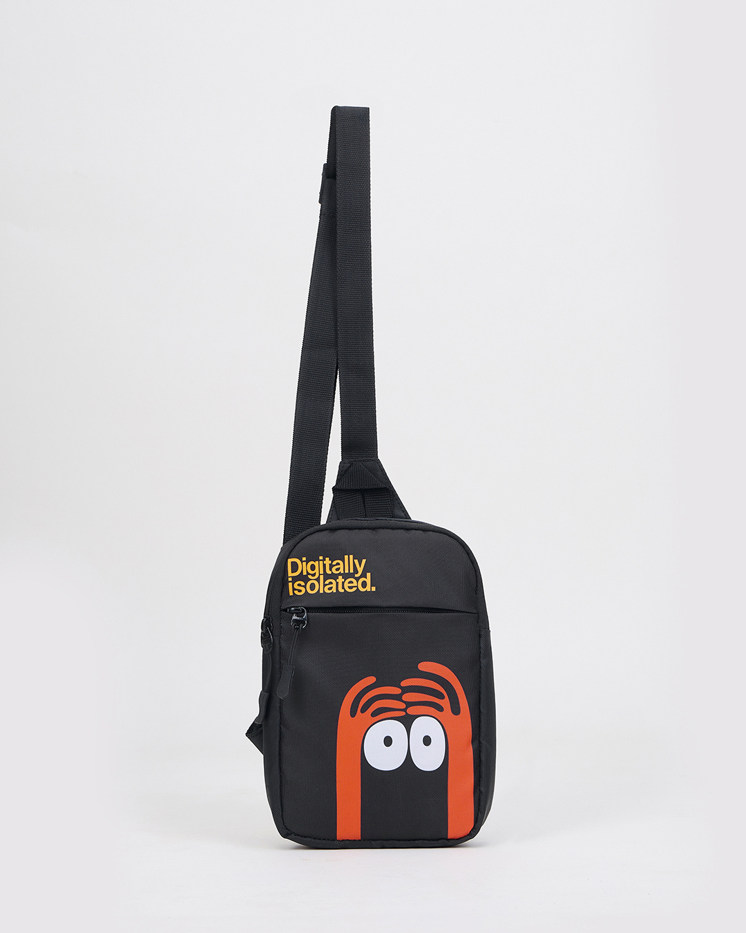 Shop Unisex Black Digitally Isolated Printed Sling Bag-Back