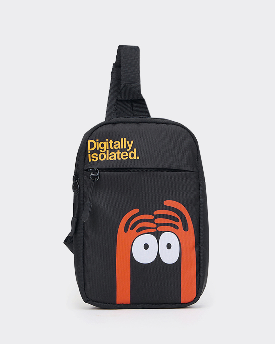 Shop Unisex Black Digitally Isolated Printed Sling Bag-Back