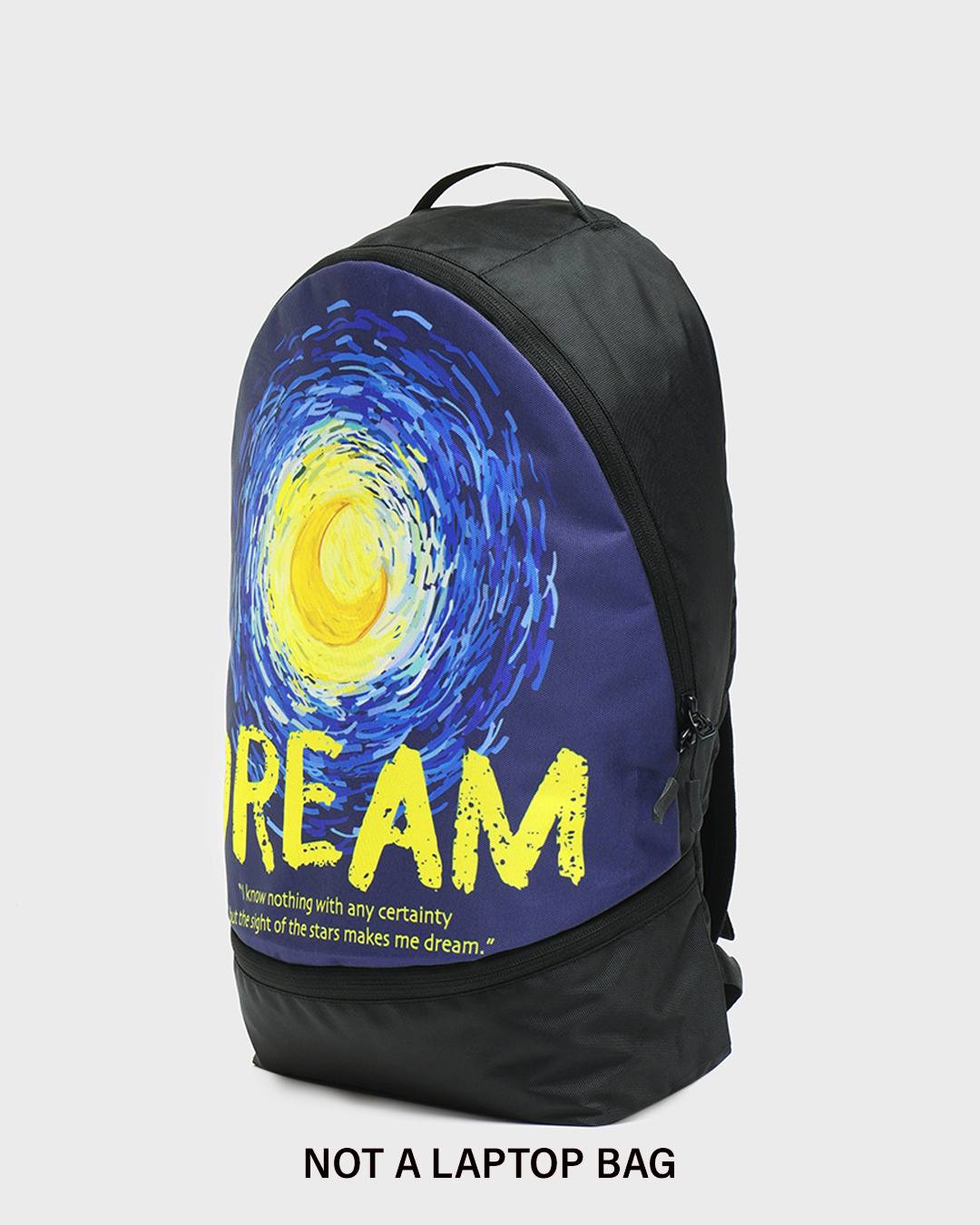 Shop Unisex Black Dream Printed Small Backpack-Back