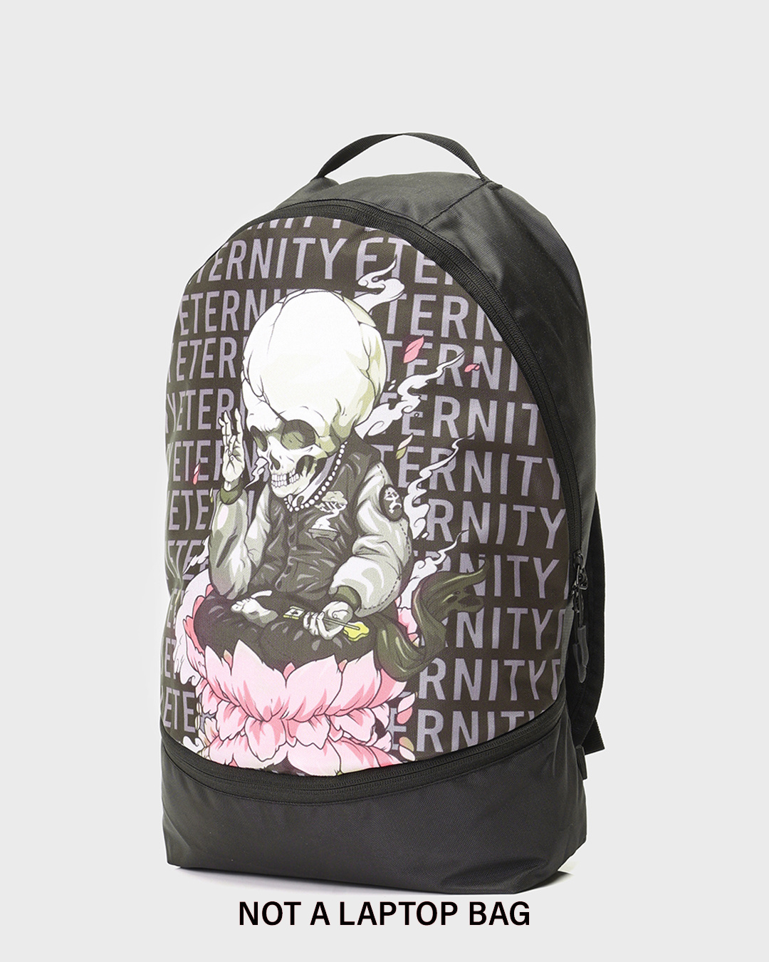 Shop Unisex Black Eternity Printed Small Backpack-Back