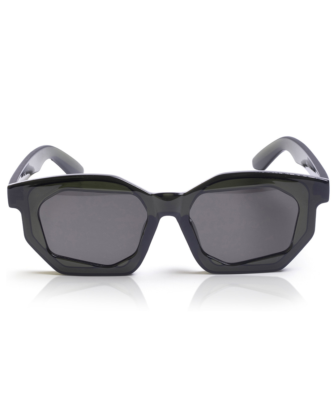 Shop Unisex Black Geometric UV Protected Lens Sunglasses-Back