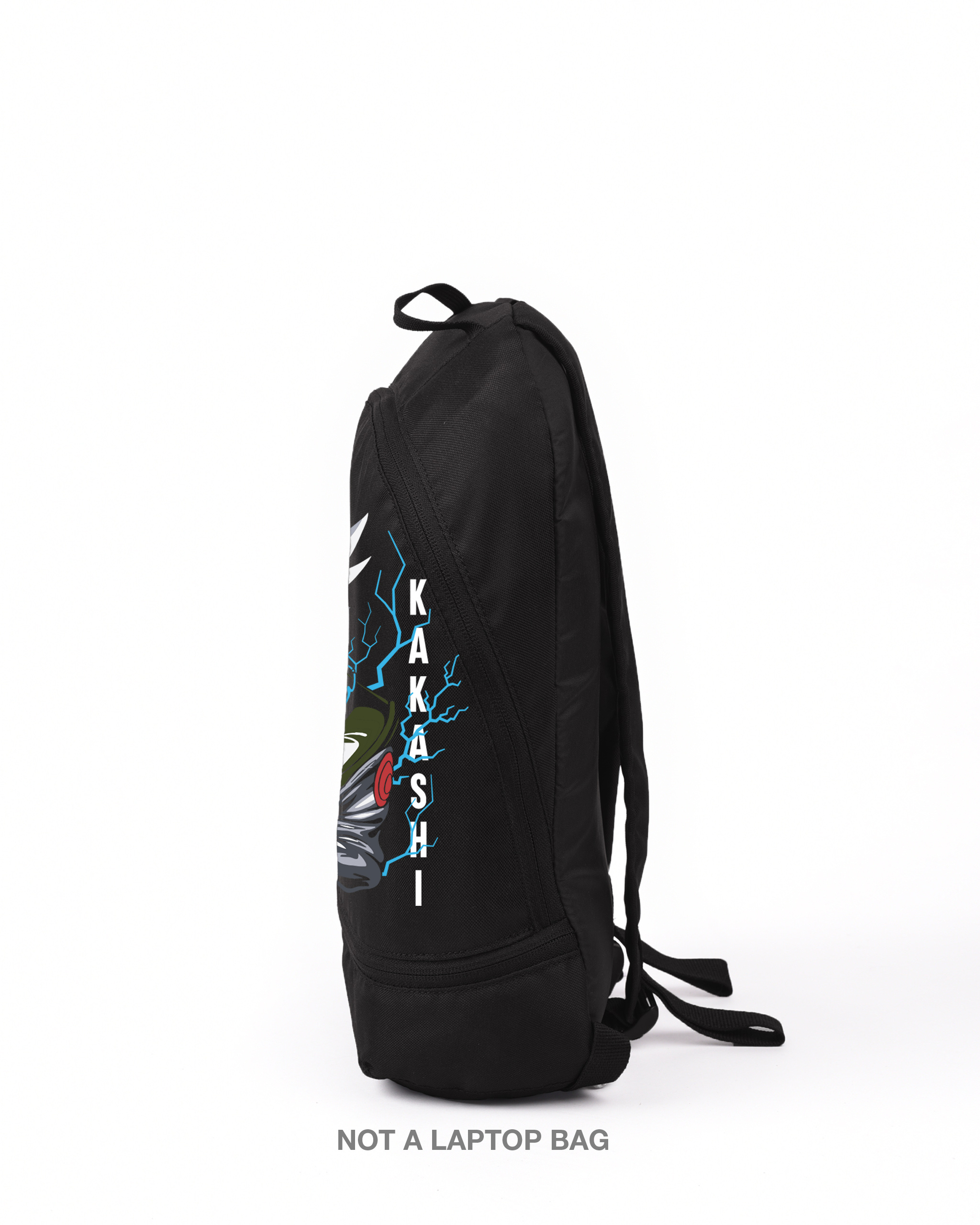 Shop Unisex Black Hatake Kakashi Printed Small Backpack-Back