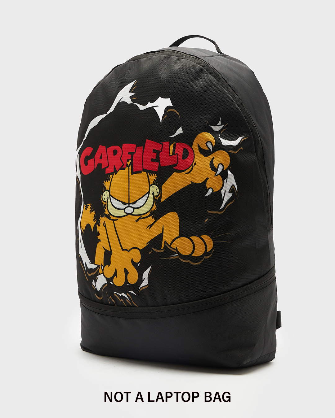 Shop Unisex Black Hello Garfield Printed Small Backpack-Back