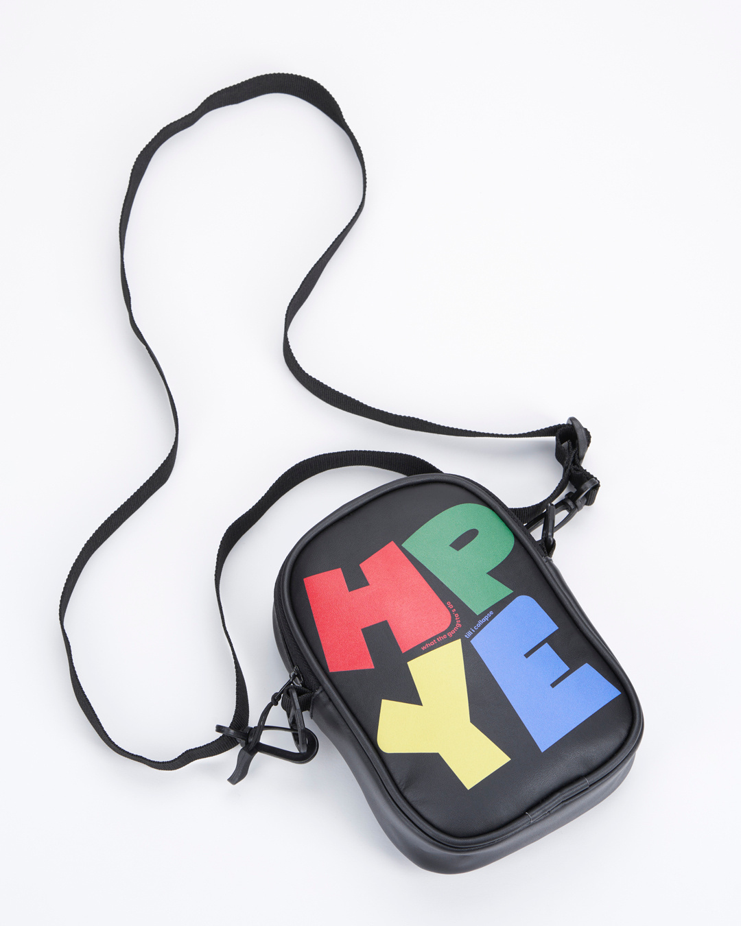 Shop Unisex Black Hype Gang Typography Sling Bag-Back