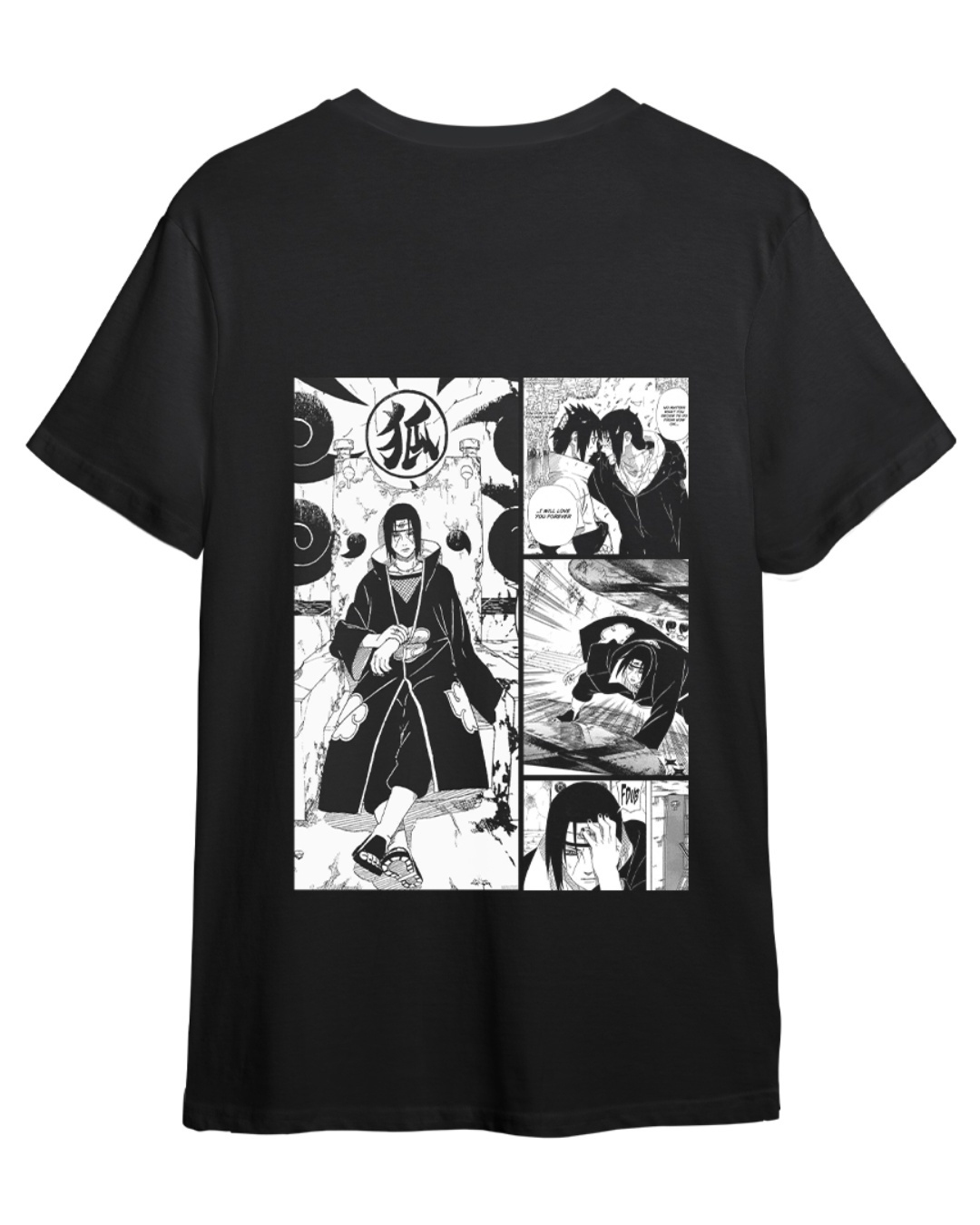 Shop Unisex Black Itachi T-shirt-Back