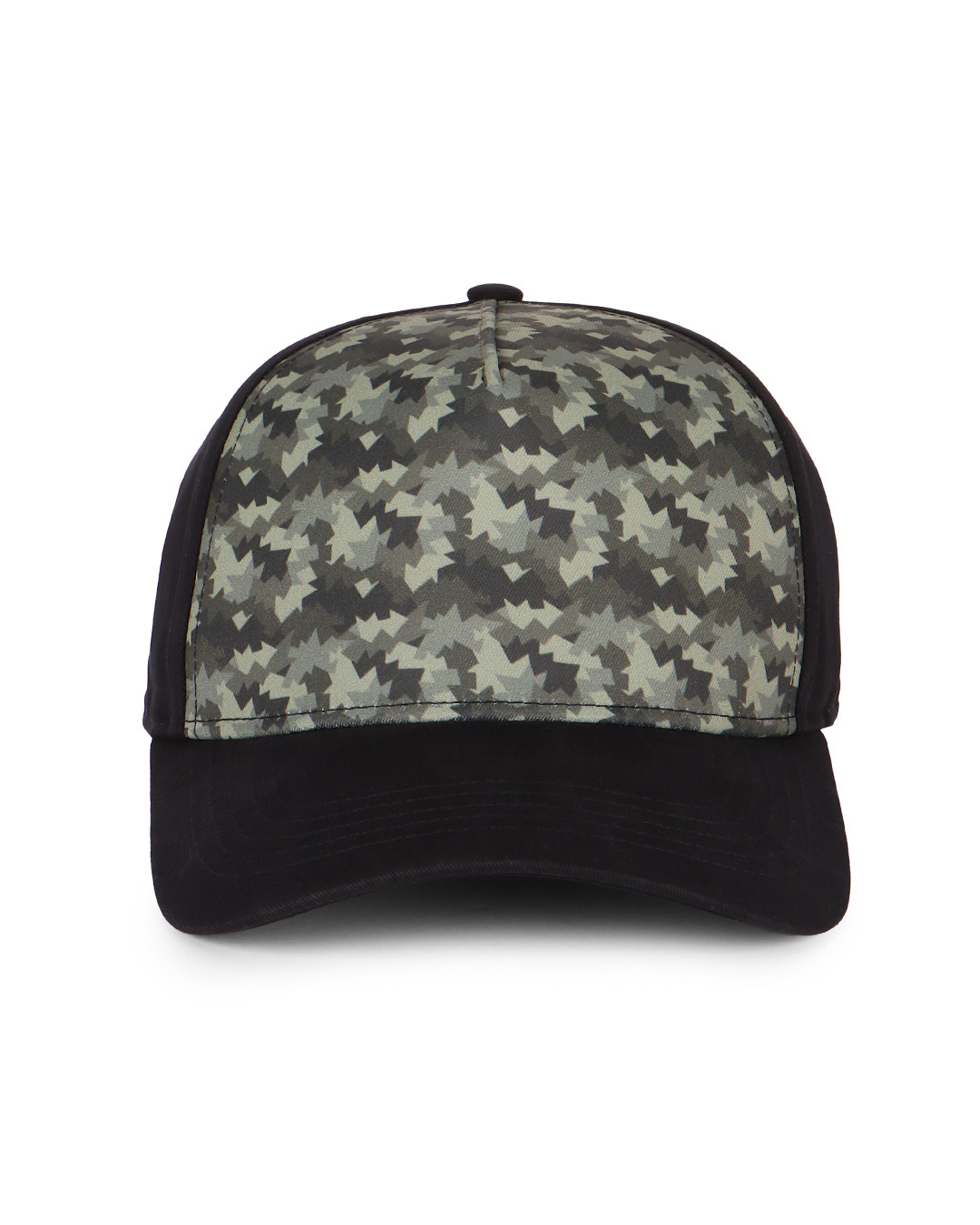 Shop Unisex Black Junglee Camo Printed Baseball Cap-Back