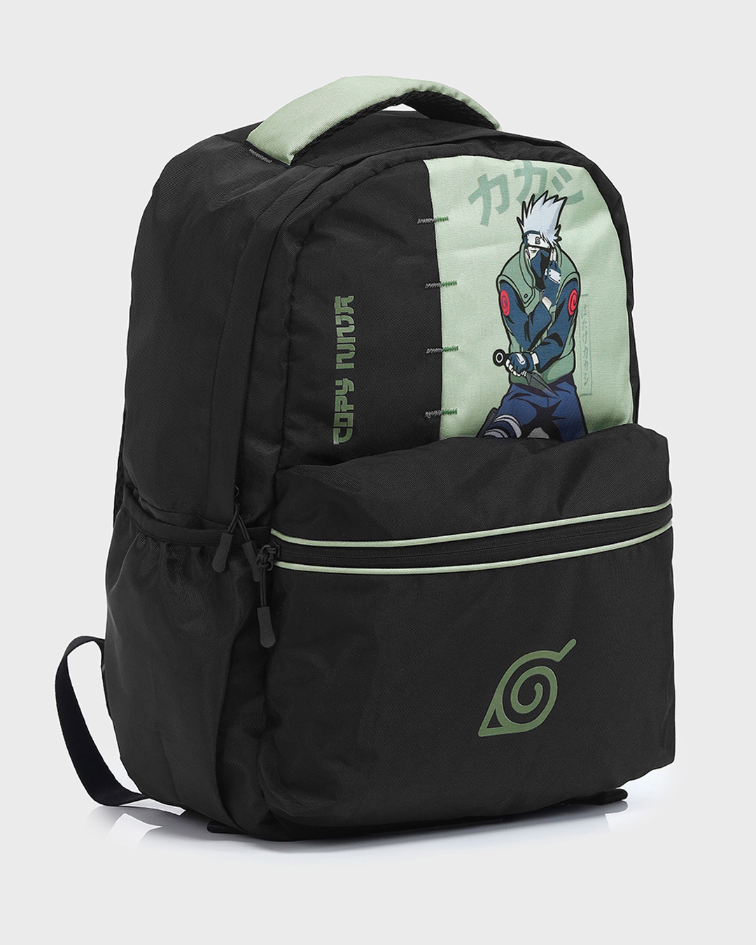 Shop Unisex Black Kakashi Printed Backpack-Back