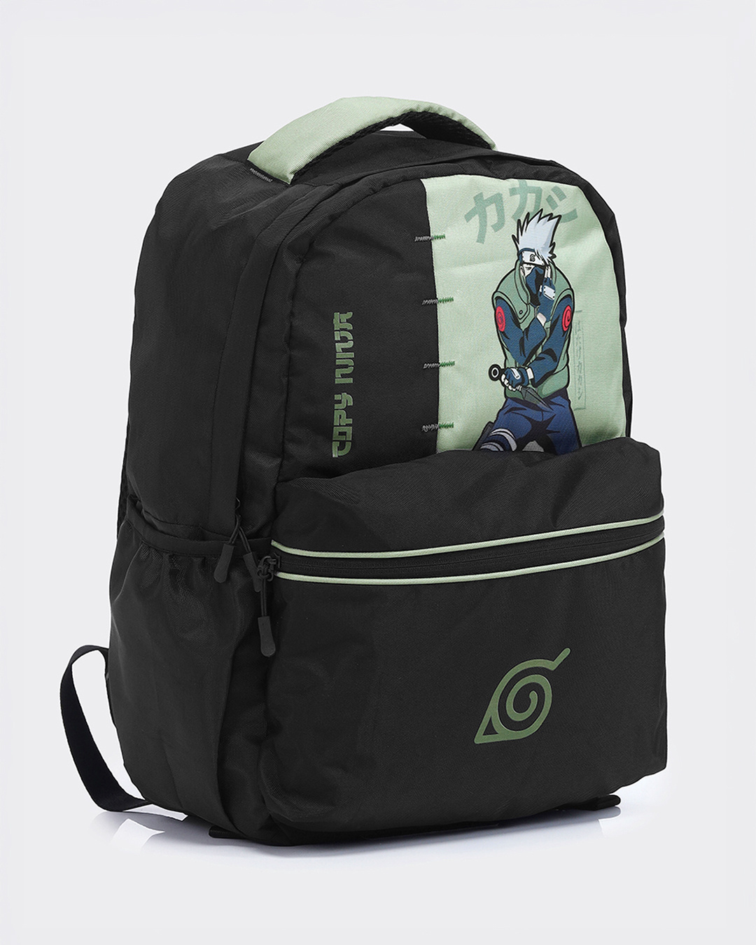 Shop Unisex Black Kakashi Printed Laptop Backpack-Back