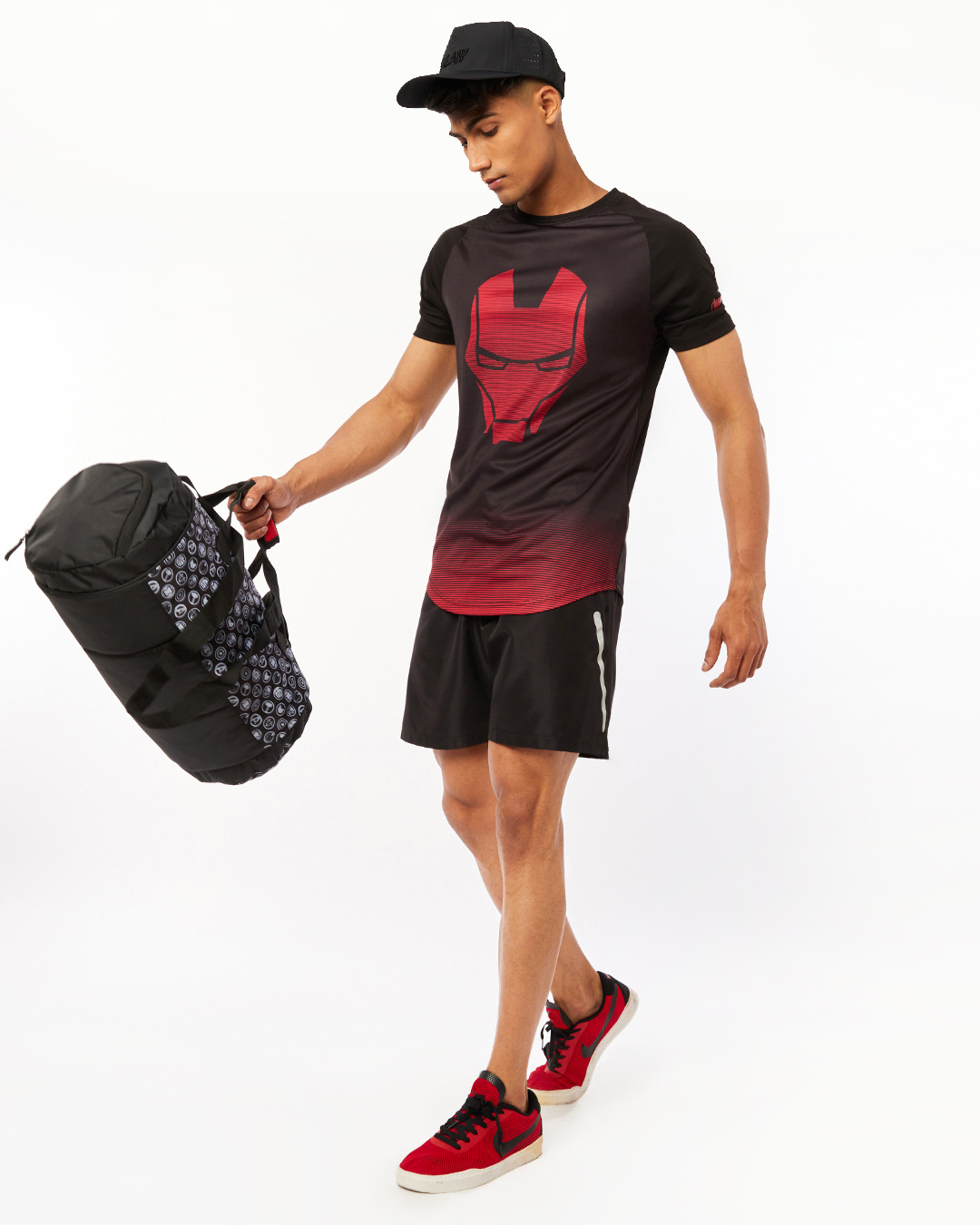 Buy Unisex Black Marvel Gym Bag Online in India at Bewakoof