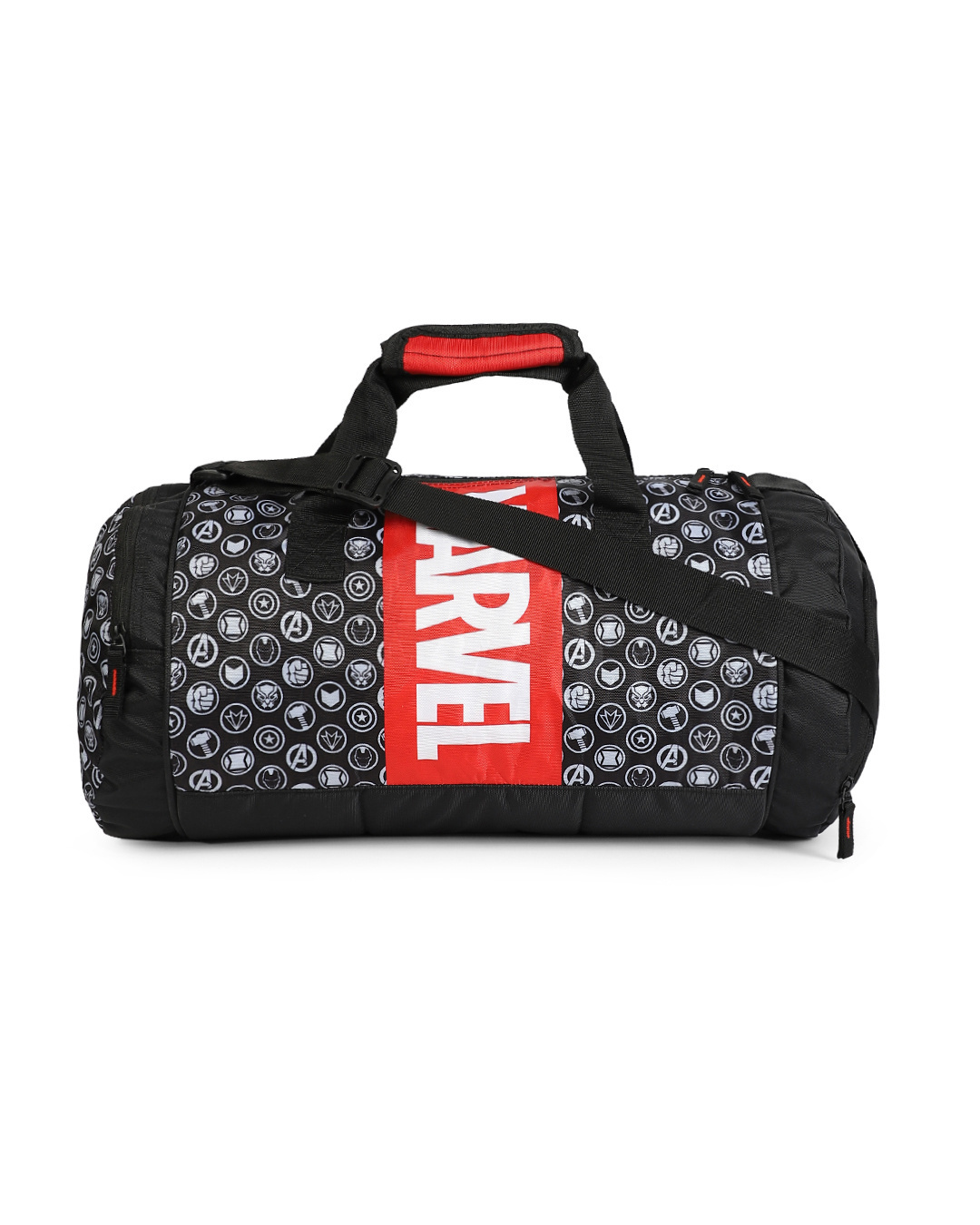 Shop Unisex Black Marvel Gym Bag-Back