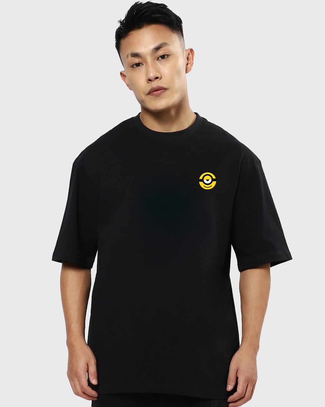 Shop Unisex Black Minions Me Want Banana Graphic Printed T-shirt-Back