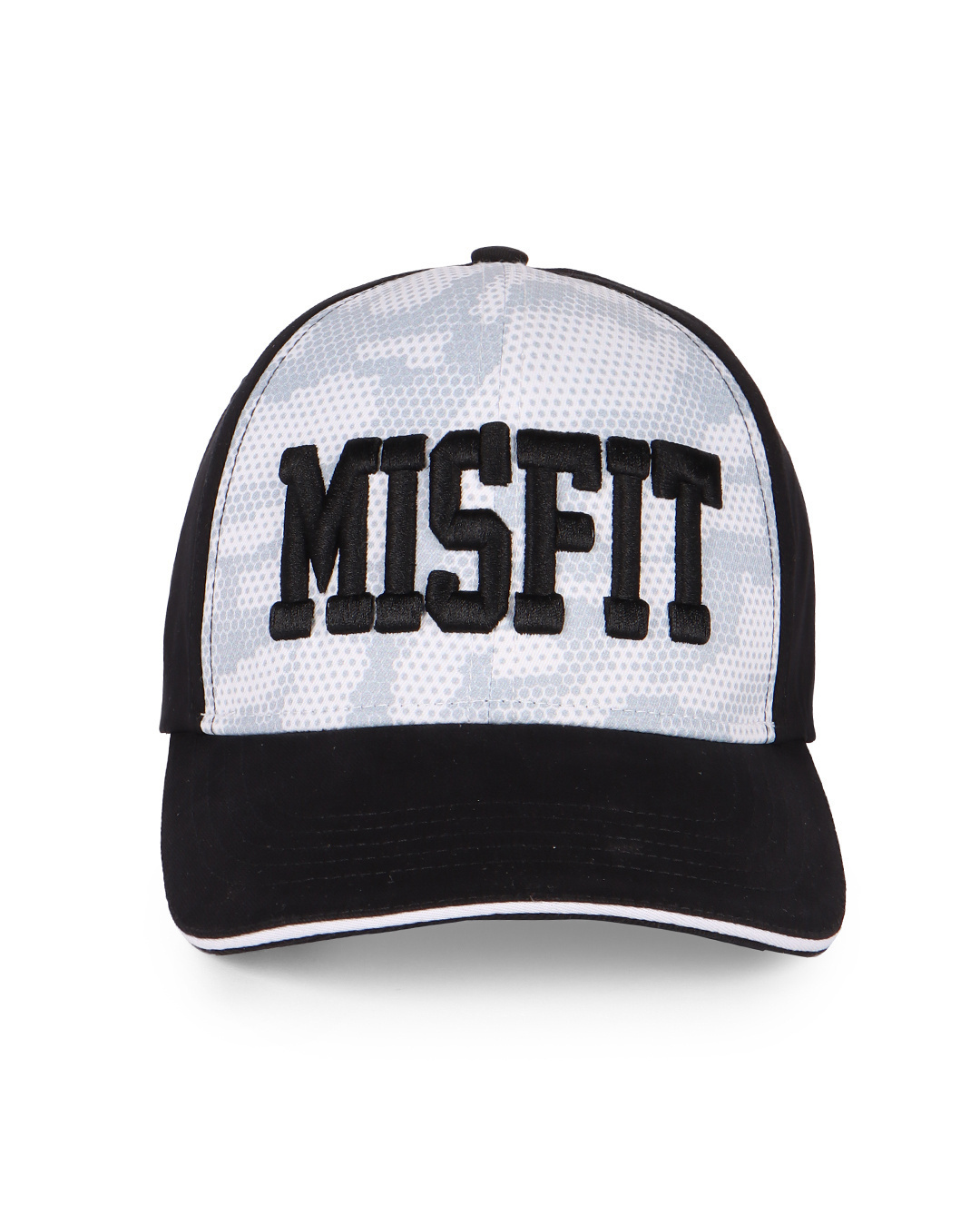 Shop Unisex Black Misfit Camo Printed Baseball Cap-Back