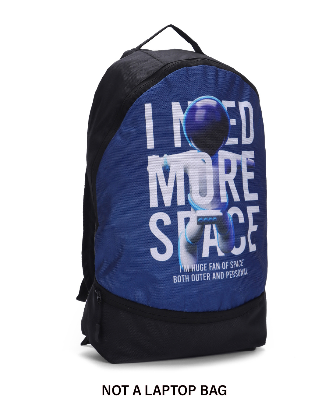 Shop Unisex Black More Space Printed Small Backpack-Back