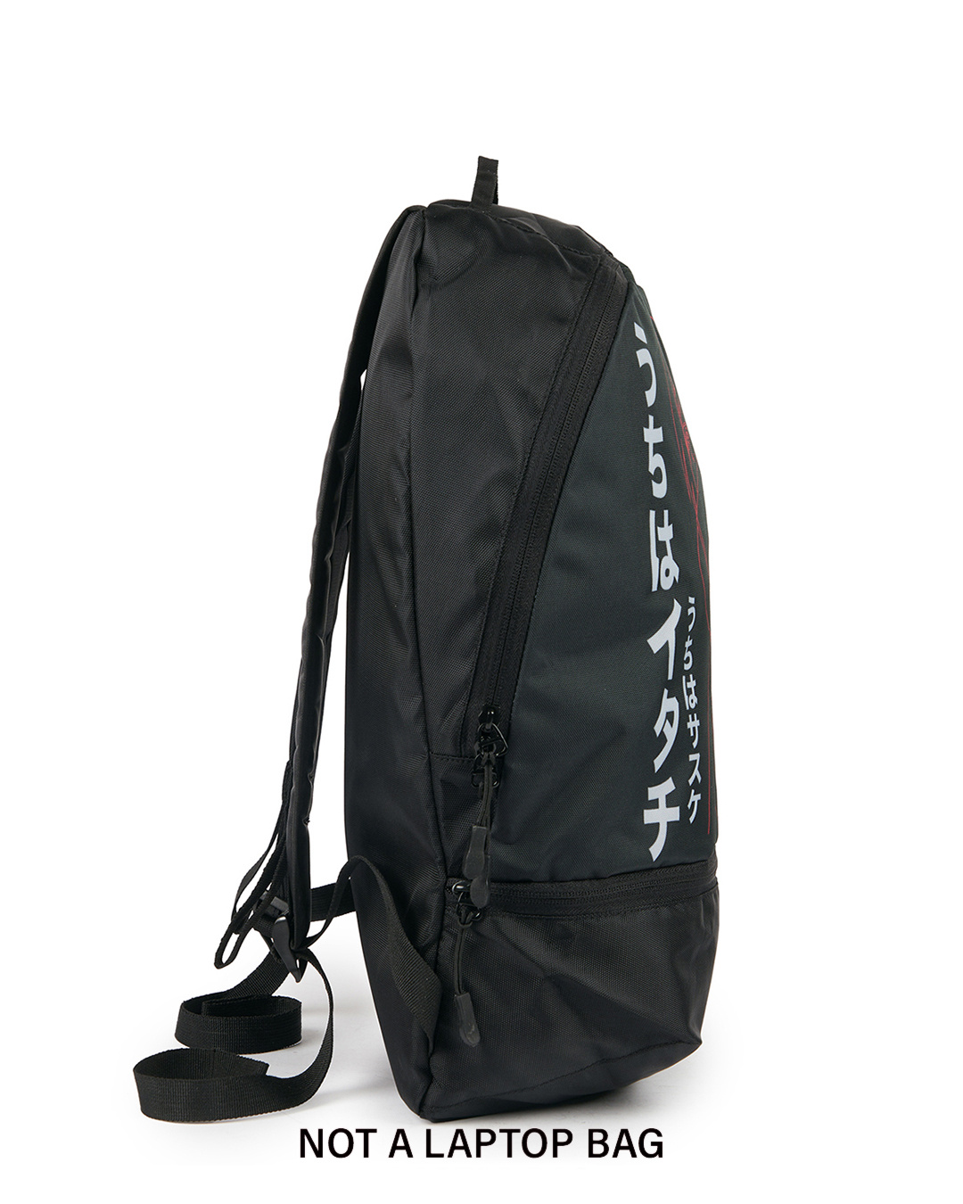 Shop Unisex Black Not Enough Hate Printed Backpack-Back