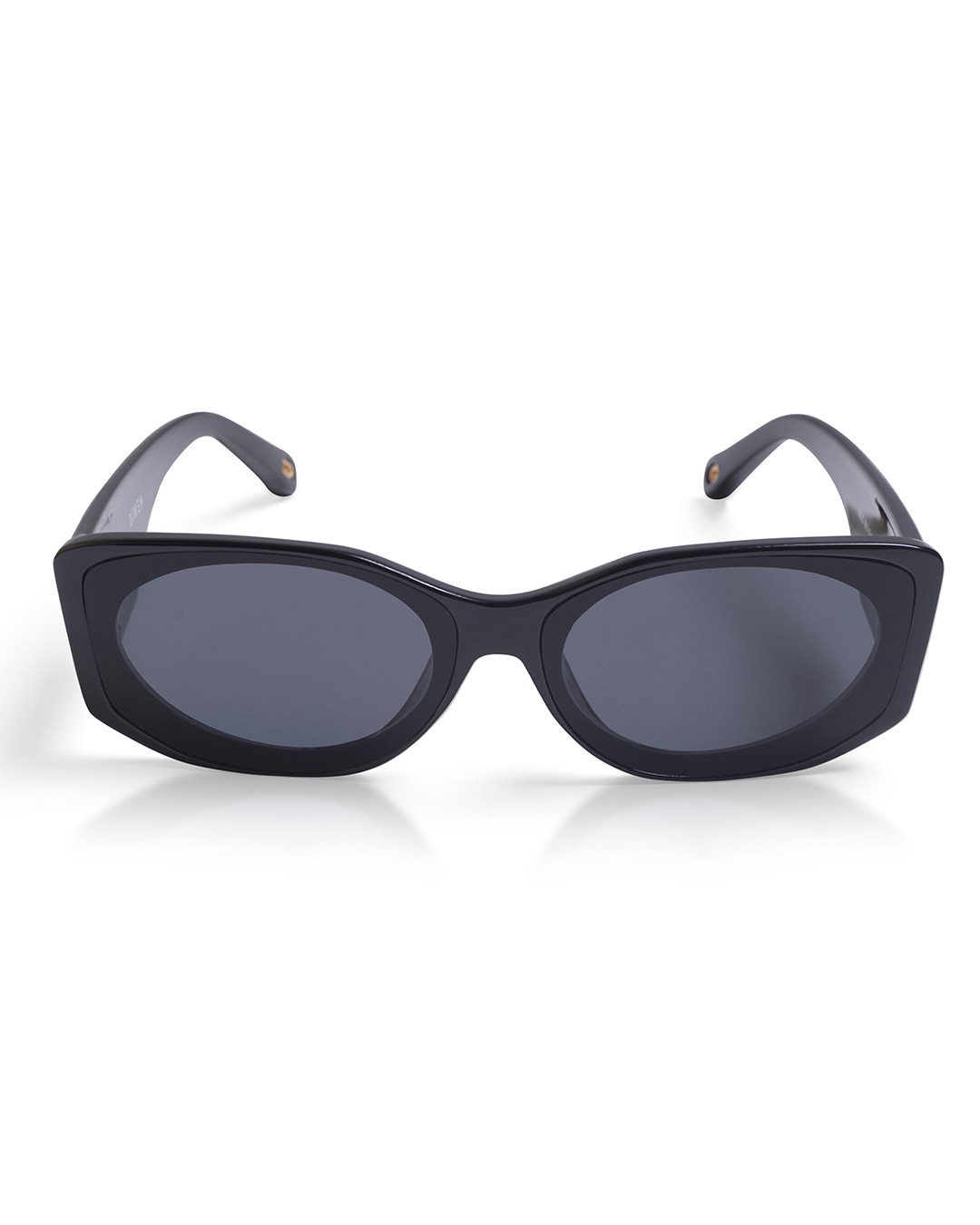 Shop Unisex Black Oval UV Protected Lens Sunglasses-Back