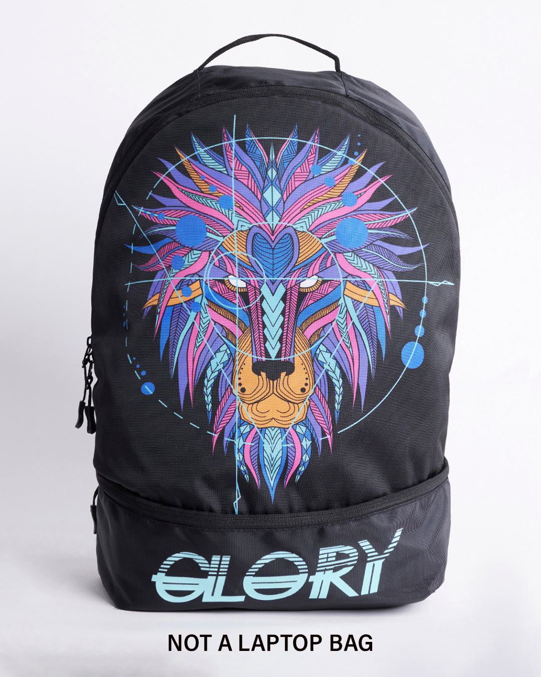 Shop Unisex Black Pride and Glory Graphic Printed Small Backpack-Back