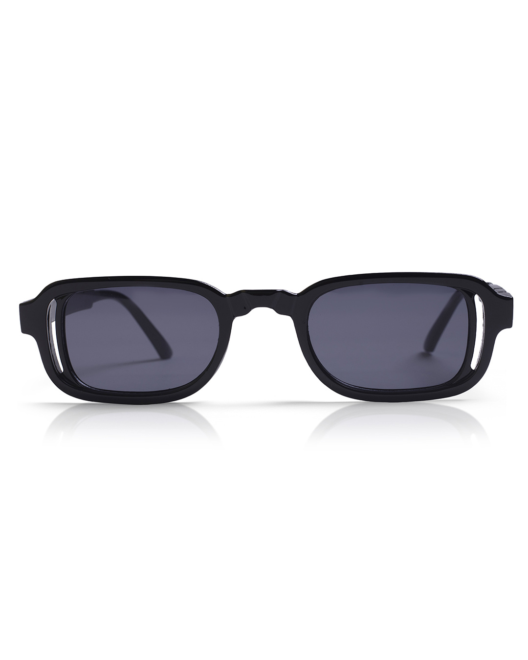 Buy Unisex Black Rectangular UV Protected Lens Sunglasses Online in ...