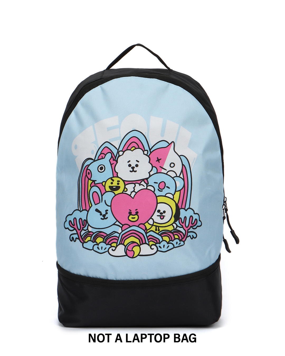 Buy Unisex Black Seoul Small Backpack Online in India at Bewakoof